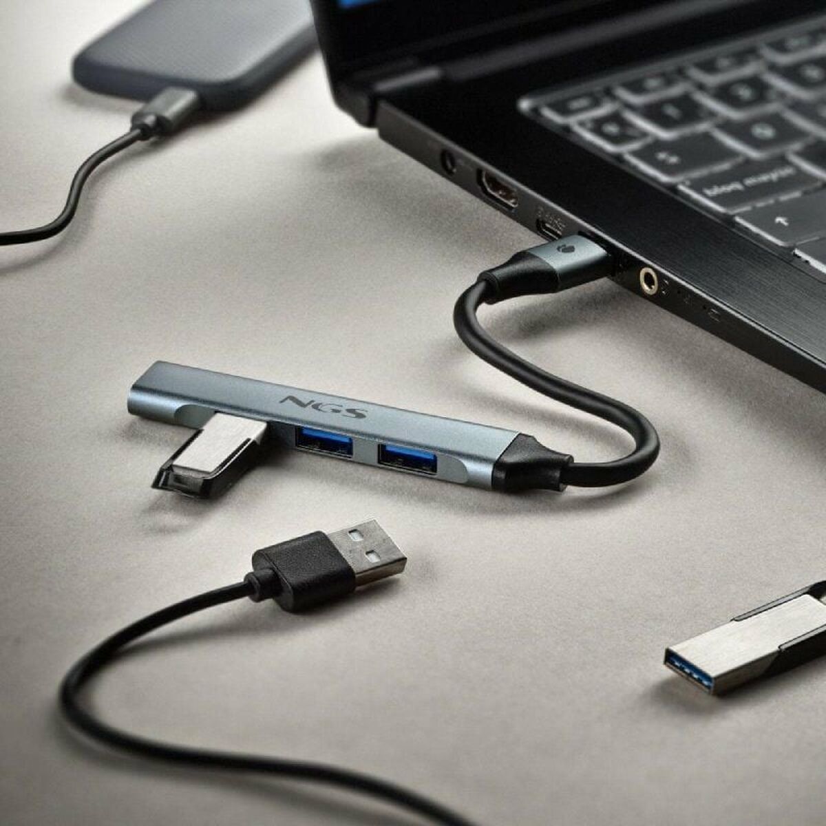 USB Hub NGS IHUB4MICRO Silver