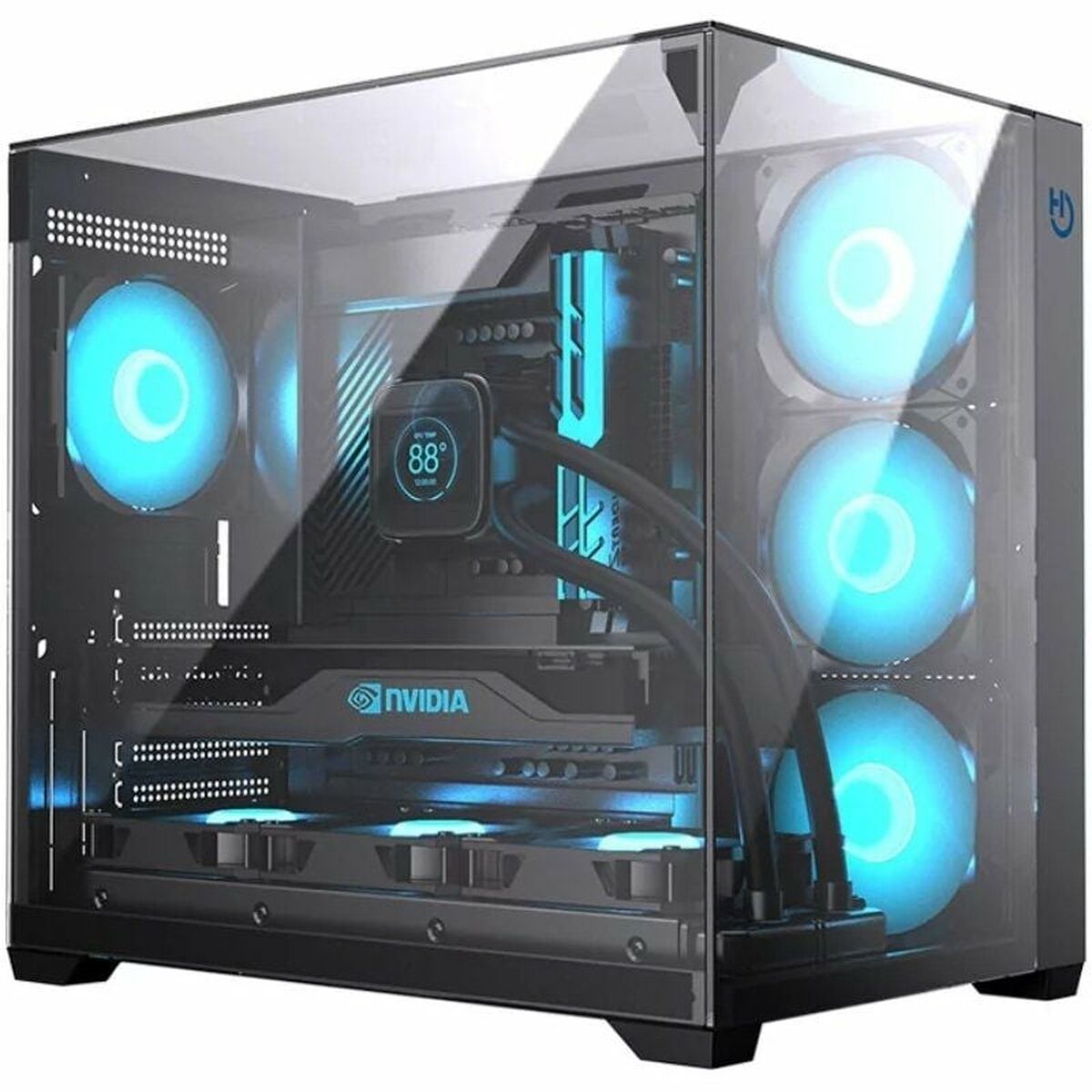 ATX Semi-tower Box Hiditec CHA010056 Black