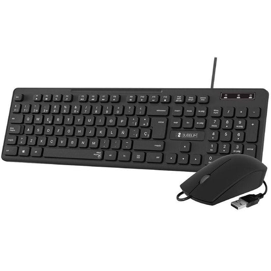 Keyboard and Mouse Subblim SUBKBC-CSSK01 Black QWERTY