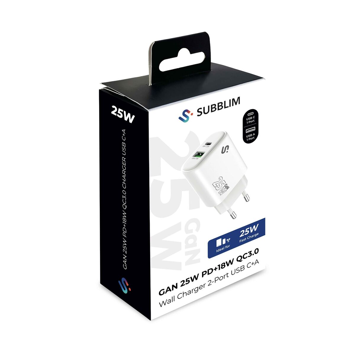 Car Charger Subblim SUBCHG-6G2510 White