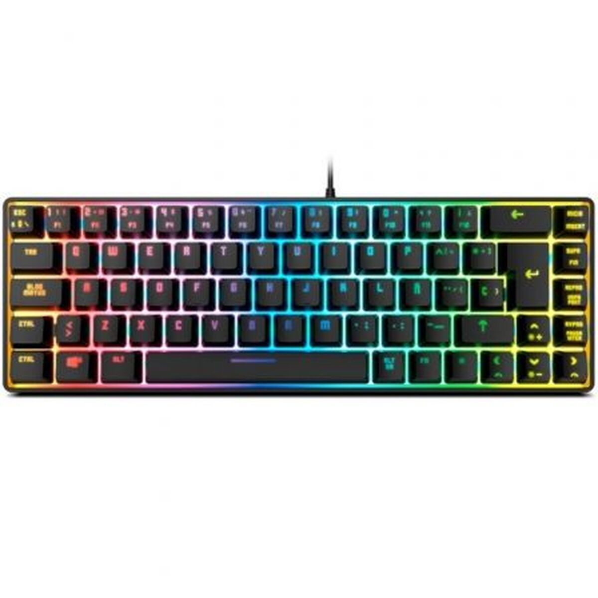 Keyboard Krom NXKROMKALISTASP Spanish Qwerty Black