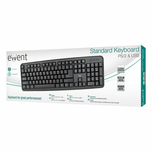 Keyboard Ewent EW3109 PS/2 USB Black