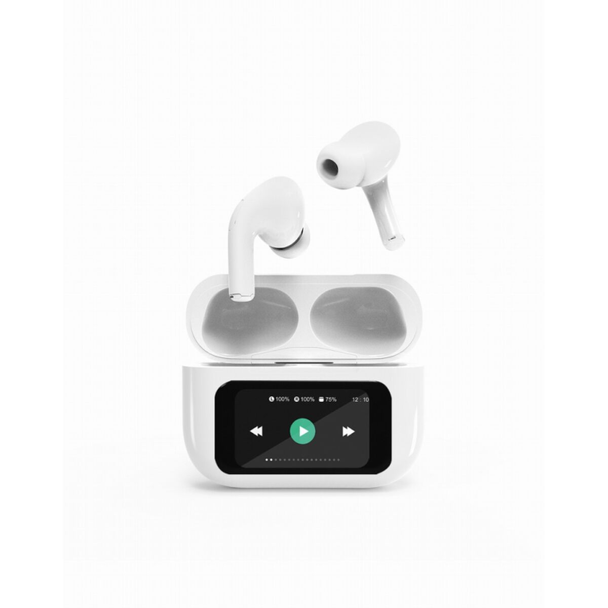 Headphones GEMBIRD TWS-LCD-ANC-01-W White
