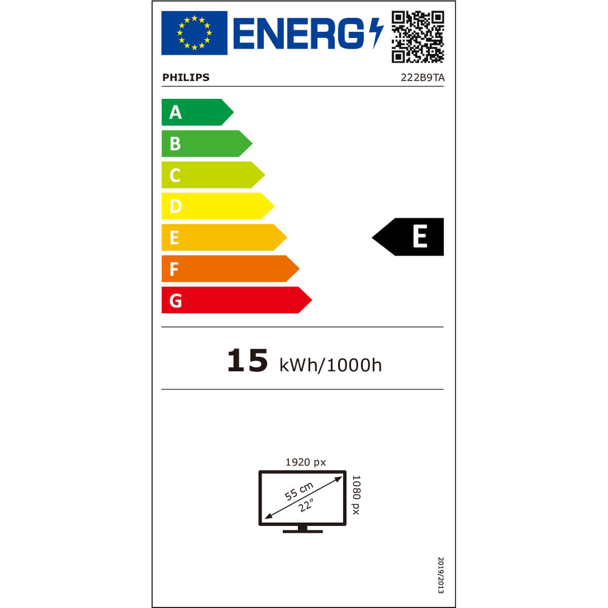 Toner Philips 222B9TA/00 21,5" (21,5") Full HD (Full HD)