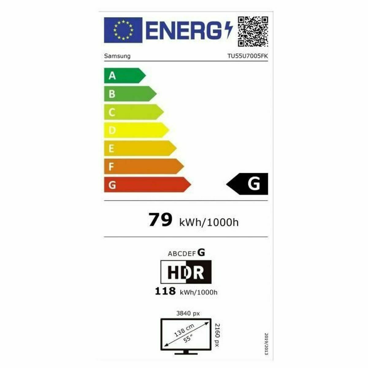 Smart TV Samsung TU55U7005FKXXC
