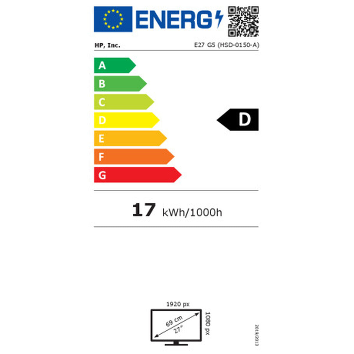 Monitor HP E27 G5 27" LED