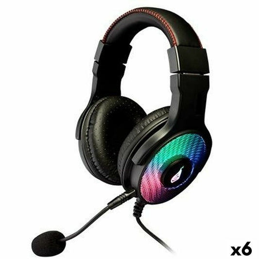 Headphones with Microphone Verbatim Black (6 Units)