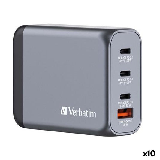 Wall Charger Verbatim GNC-100 Black 100 W (10 Units)